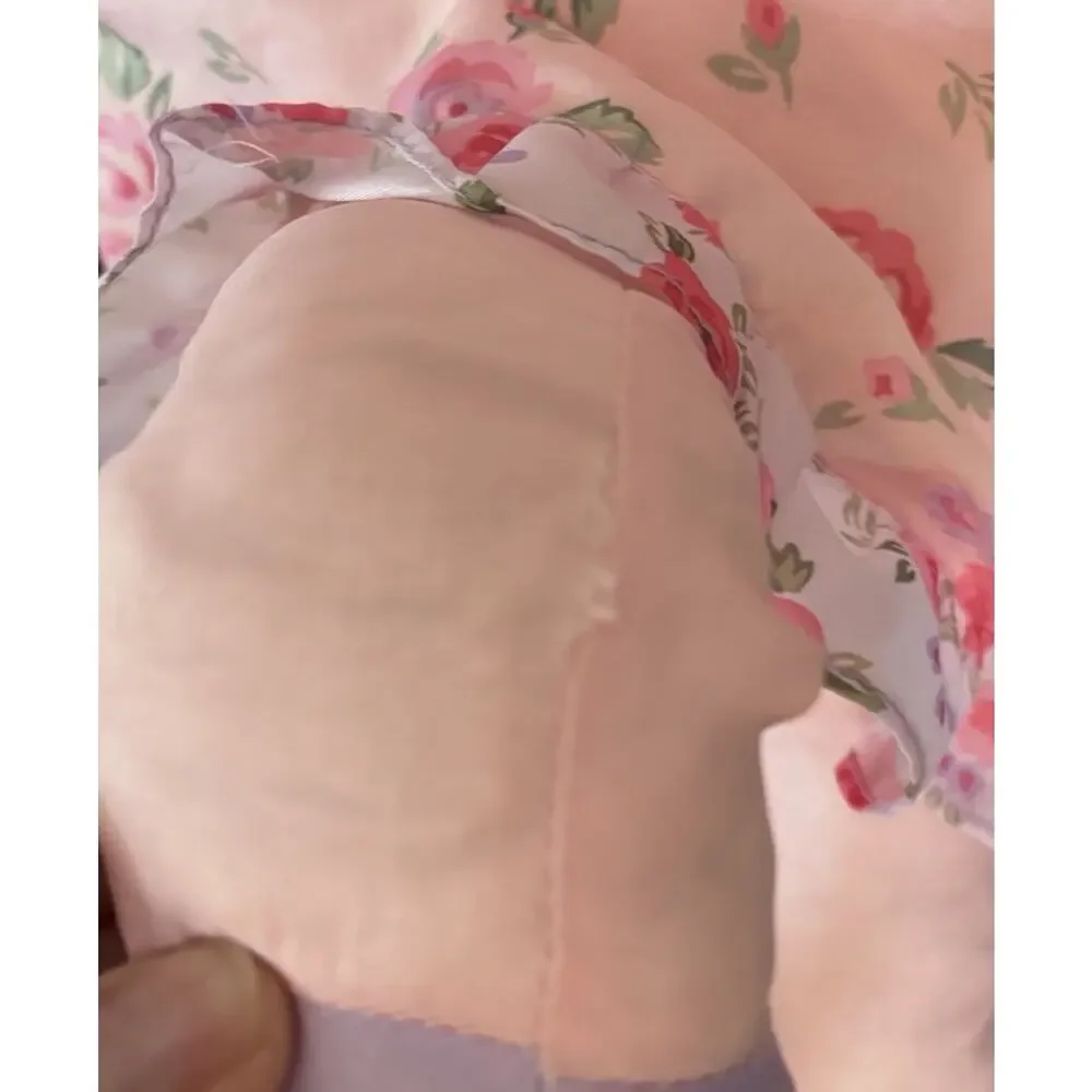 Vintage 1995 Sweetie Mine Rag cloth Doll Pillow Plush Blonde Pink Floral